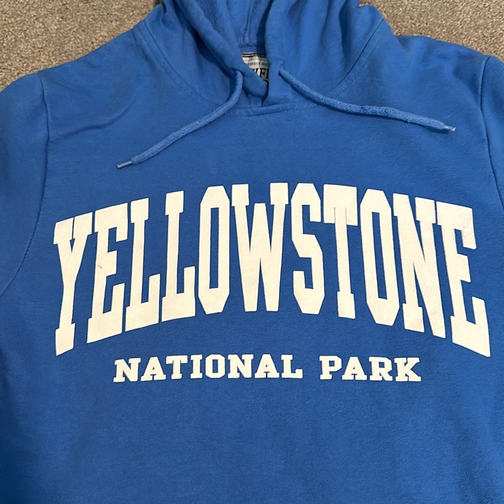 Yellowstone National Park blue hoodie - Picture 2 of 5